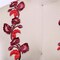 2 Pieces Red and Burgundy Flower Patches Embroidered Cherry Blossom Pair with Iron-On Backing for Jackets & Crafts